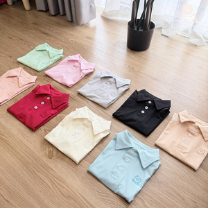 เสื้อโปโลเด็ก ผ้าฝ้าย ยืดได้ 4 ทิศทาง แขนสั้น เนื้อผ้านุ่ม ระบายอากาศดี ผลิตในเวียดนาม สวมใส่สบายตลอดวัน - Product Image 5