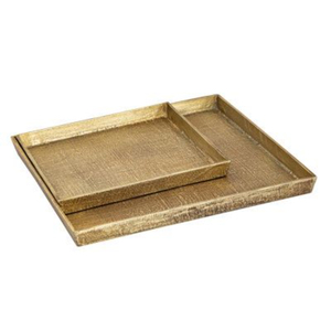 Plateau de service rectangulaire avec poignées, finition métal poli, compatible lave-vaisselle, idéal pour l'hôtellerie et la restauration - Product Image 5