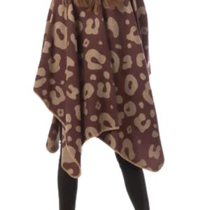Brown Leopard Print <b>Wrap</b> Shawl Soft Warm Fashion Scarf Women Oversized Animal Pattern Cape Style Winter Casual Shoulder Cover - Product Image 4