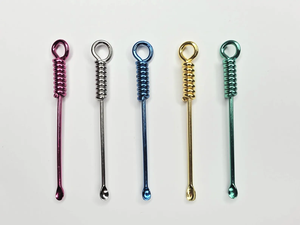 Stainless Steel Shilajit <b>Spoon</b> Ayurvedic Resin Scoop Metal <b>Measuring</b> Tool with Loop Handle for Daily Shilajit Use - Product Image 3