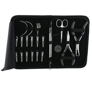 Hair Extension tools Installation Set Stainless Steel Pliers Bead Remover Pulling <b>Hook</b> Duckbill Sectioning <b>Clip</b> - Product Image 6
