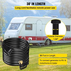 สายต่อ RV 50แอมป์สายพาวเวอร์30ฟุตทนทานพร้อมสายทองแดง26.5มม. สำหรับรถพ่วงบ้านที่จับรถแคมป์ - Product Image 4