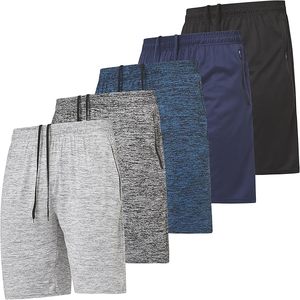 Shorts de sport respirants à séchage rapide pour femmes, lot de 5, couleur unie, avec fermeture éclair, pour la course, le basketball et l'entraînement en salle de sport – Prix direct usine - Product Image 4