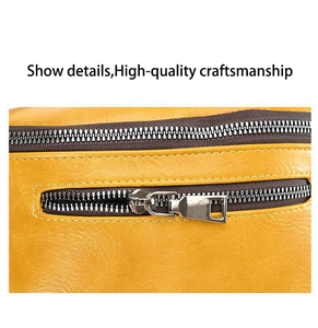 Sac banane unisexe en cuir PU, forme baril, fermeture éclair, jaune, 8,2x5,5 pouces, pour usage quotidien - Product Image 6