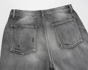 Short en jean Y2K pour homme, coupe droite mi-longue à cinq points, confortable, séchage rapide, 100% coton, jean tissé à motif solide pour homme - Product Image 4