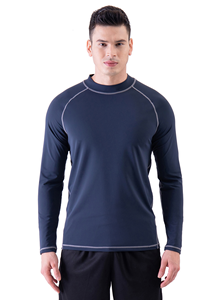 Custom Quick Dry Swimming Rash Guard Long Sleeve Breathable Fabric <b>Men</b> <b>Compression</b> <b>Shirt</b> - Product Image 6