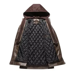 Chaqueta de Cuero 100% Piel de Vacuno Genuina para Hombre, Estilo Vintage, Nueva y Elegante con Cierre de Cremallera y Grabado de Cocodrilo, Chaqueta de Temporada para Hombre - Product Image 2