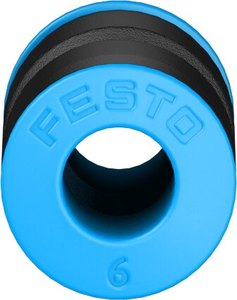 <b>Quick</b> Coupler Plastic Pneumatic Fittings 6mm Push in Port Blue End Caps Straight Hose Pipe Compressor Parts leak proof - Product Image 6