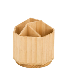 Eco-Friendly Wooden Cutlery Holder With 3 Compartments Sustainable Silverware <b>Caddy</b> & <b>Kitchen</b> Utensil Organizer For Dining Table - Product Image 6
