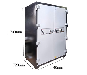 Coffre-fort en acier inoxydable ELINE EN-170DC avec serrure coréenne, étanche et ignifuge, revêtement en poudre, haute sécurité, accès par mot de passe et clé - Product Image 4