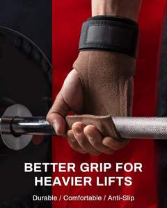 Sangles de musculation rembourrées haute résistance avec support de poignet antidérapant pour soulevés de terre, entraînements en salle de sport, haltérophilie et musculation - Product Image 2