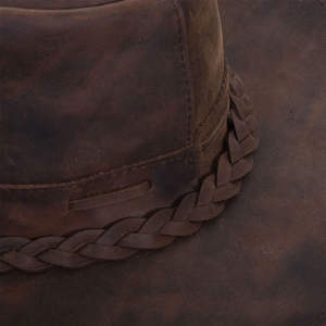 Sombrero de Vaquero de Cuero para Hombre y Mujer, Ligero, Hecho a Mano, Moldeable, de Ala Ancha y Duradero - Product Image 5