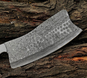 Top New Brand Handmade Damascus Steel Chef Cleaver Knife w/Exotic Wood Handle 12" Extra Sharp Kitchen Tool Chopper Knife - Product Image 3