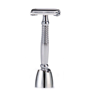 Maquinilla de Afeitar de Doble Filo Profesional de Acero Inoxidable Reutilizable para Hombres, Herramienta para Afeitar la Barba y el Vello Facial - Product Image 1