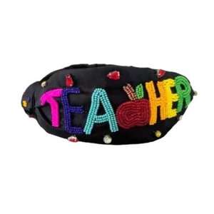 <b>Teacher</b> Day Special Handmade Embroidery Seed Beaded Hair Band For Parties Festive <b>Gifting</b> Decorative Headband Hair Accessories - Product Image 1