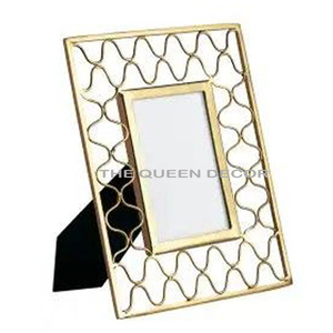 Cadre photo rectangulaire décoratif en aluminium plaqué argent, style fantaisie, luxe, fait main, organisateurs très demandés - Product Image 5