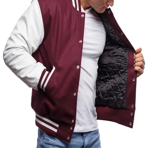 Créez votre veste universitaire personnalisée pour les sororités, les fraternités, les écoles, les collèges, avec un corps 100 % pure laine et des manches en cuir. - Product Image 3