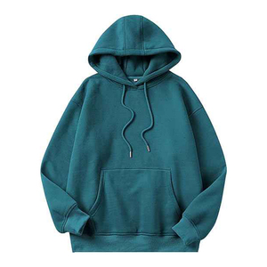 Sudadera con Capucha Unisex Extra Grande, Color Sólido, Forro Polar, Informal, Largo Regular, Diseño con Bolsillos, Ropa de Otoño - Product Image 1