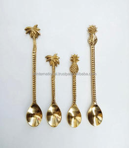 Cuillère en laiton et en cuivre, au meilleur design, ustensiles de cuisine, vaisselle fabriquée en inde et en cuillère chaude - Product Image 4