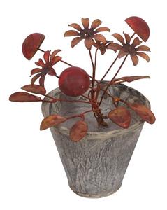 Pot décoratif en fer forgé pour jardin et maison, décoration murale artisanale moderne, utilisation extérieure, collection A.B - Product Image 2