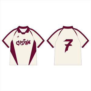 เสื้อฟุตบอลอเมริกันแบบยูนิเซ็กซ์ รุ่น PRO แบบสั่งทำพิเศษ สีแดงเลือดหมู-ดำ แขนสั้น ระบายอากาศได้ดี ซับเหงื่อ - Product Image 2