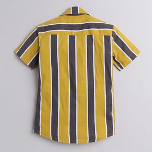 Polka Tots Camiseta Media Manga Cuello Tenis Rayas-Mostaza - Product Image 2