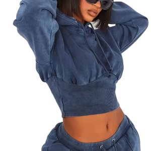 Ensemble deux pièces basique en molleton pour homme : sweat à capuche court et pantalon de survêtement, personnalisable, coupe oversize, hiver, 100% coton - Product Image 5