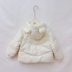Veste matelassée à capuche, manteau d'hiver, couleur unie, style décontracté, respirant, polyester, fermeture éclair, unisexe, longueur normale, devant - Product Image 3