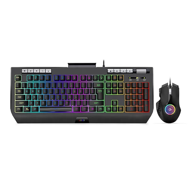 Blue white pink blue green Gaming Keyboard Mouse Combo Mechanical Feeling RGB Computer Mouse Keyboard Gaming Set for Gamer