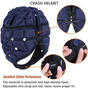 Casques de rugby pour adultes de haute qualité, taille personnalisée, coque souple en EVA, double visière, réglables, antichoc, personnalisables, protection de la tête avec drapeau - Product Image 2