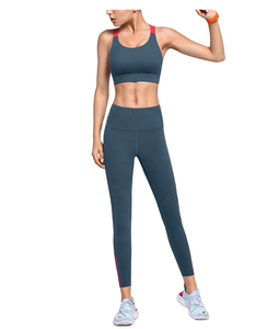 Conjunto de Yoga de 2 Piezas para Mujer al por Mayor Personalizado – Leggings de Cintura Alta y Sujetador Deportivo, Conjunto de Ropa Deportiva para Gimnasio - Product Image 4