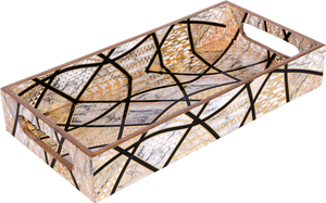 Plateau de rangement moderne en bois naturel fait main, compatible lave-vaisselle, polyvalent pour salle de bain, vaisselle, cuisine, tables à café/salle à manger, maison - Product Image 2