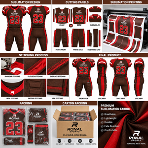Uniforme de Fútbol Americano 100% Poliéster de Secado Rápido y Transpirable, Diseño OEM, Ecológico, Absorbente de Humedad, Ajuste Atlético, Hecho a Medida - Product Image 5