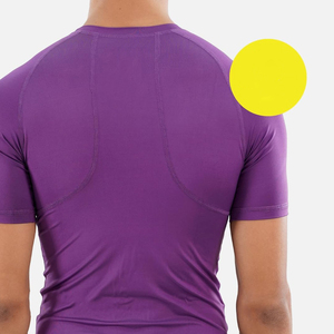 Vêtements de sport athlétiques personnalisés en gros, t-shirt de compression pour hommes, vêtements de fitness musculaire, t-shirts à col rond - Product Image 5
