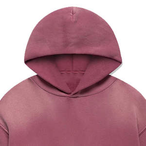 เสื้อฮู้ดสีแดงเลือดหมูสำหรับผู้ชาย สไตล์ลำลอง เสื้อกันหนาวแนวสตรีทแวร์ - Product Image 5