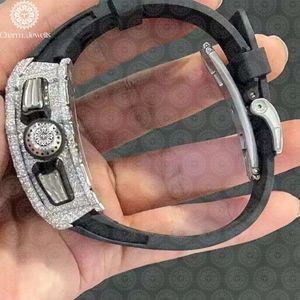 นาฬิกาข้อมือ Charm Jewels สแตนเลสสตีลหรูหรา ประดับเพชร หน้าปัดทรงสี่เหลี่ยม ระบบอนาล็อก กลไกอัตโนมัติ สำหรับผู้ชาย แฟชั่น แสดงวันที่ อัตโนมัติ กันน้ำ 10 บาร์ - Product Image 3