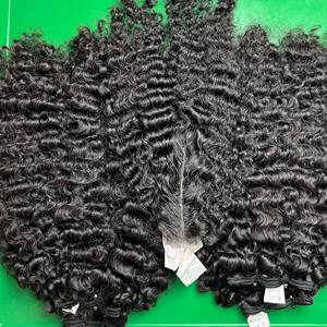 Wholesale Burmese Curly Bundles 100% Vietnamese Raw Human Hair, Full Cuticle Aligned No Tangle No Shedding Q Hair - Product Image 5
