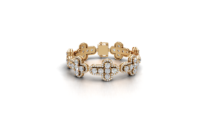 Moissanite Diamond Clover Charm <b>Bracelet</b> 925 Sterling <b>Silver</b> Hip Hop Luxury <b>Bracelet</b> for Women & Men - Product Image 2