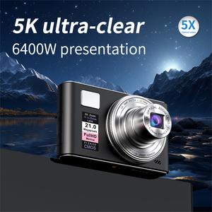 Nouvel appareil photo numérique 5K ultra-clair et économique avec zoom optique 5x, stabilisation d'image CMOS 64MP pour la photographie de vlog et vidéo Full HD - Product Image 2