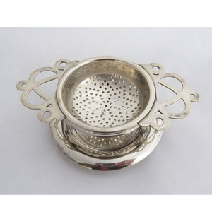 Wholesale metal Vintage Brass <b>Tea</b> Strainer With Ornate Handle Polished Metal Reusable Teaspoon Style <b>Infuser</b> - Product Image 5