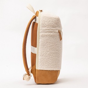 White Sherpa <b>backpack</b> soft bag versatile design <b>backpack</b> casual <b>backpack</b> leather bag - Product Image 3