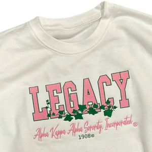 Sudadera Blanca Bordada Legacy para Mujer, Cuello Redondo Clásico, Manga Larga, Estilo Sorority, Informal, de Felpa - Product Image 5