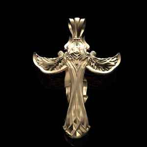 18K <b>Solid</b> <b>Gold</b> Jesus Crucifix <b>Pendant</b> With Diamond Accents Religious Christian Cross Charm Unisex Fine Jewelry - Product Image 3