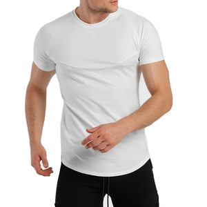 Camisetas de Cuello Redondo para Hombre, Corte Ajustado, Estilo Deportivo, Ropa de Gimnasio, Transpirable, Material Ecológico de Poliéster/Algodón para Adultos - Product Image 1