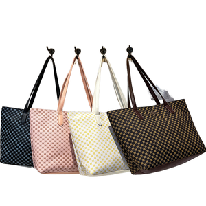 Sac fourre-tout rétro grande capacité pour femme avec imprimé lettres, sac à main simple et tendance pour affaires et voyages - Product Image 1