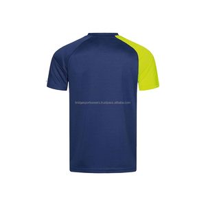 เสื้อแบดมินตันแบบยูนิเซ็กซ์ สกรีนโลโก้ด้านหน้า ผ้าโพลีเอสเตอร์ 100% แขนสั้น แห้งเร็ว สำหรับทีม - Product Image 3
