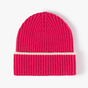Custom Color Solid Stripe Design Knitted <b>Beanie</b> 100% Acrylic Cuffed Winter <b>Hat</b> Wholesale Unisex 56-58cm High Quality <b>Beanie</b> - Product Image 6