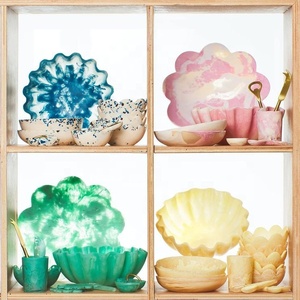 Bol à salade en résine personnalisé de haute qualité, sculpté, poli miroir, écologique, de qualité alimentaire, pour la maison et les fêtes, design moderne - Product Image 5