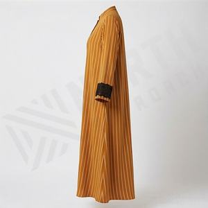 2025 OEM Kimono Abaya pour femmes musulmanes, en tissu polyester épais, doux et très extensible, col en V, manches longues, pour fêtes, Ramadan, mariages - Product Image 3