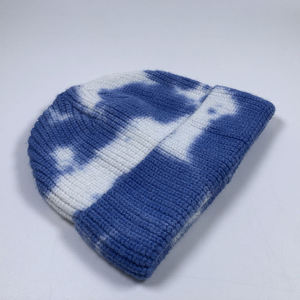 Bonnet d'hiver unisexe en acrylique tricoté à motif jacquard à pois, style tie-dye, spécial sport d'hiver, personnalisable, vente chaude - Product Image 2